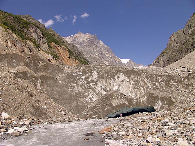 The river emerging from Chalati Glacier, Upper Svaneti 2007