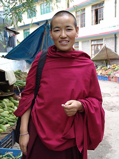 My next door neighbour Tibetan nun Wangdon, in McLeod Ganj, 2004