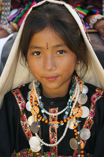 A girl in traditional clothing, Pangu 2011