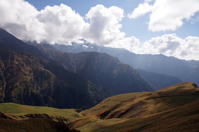 Primeval Garhwal landscape on the ascent from Bedni Bugyal, Roopkund trek 2011