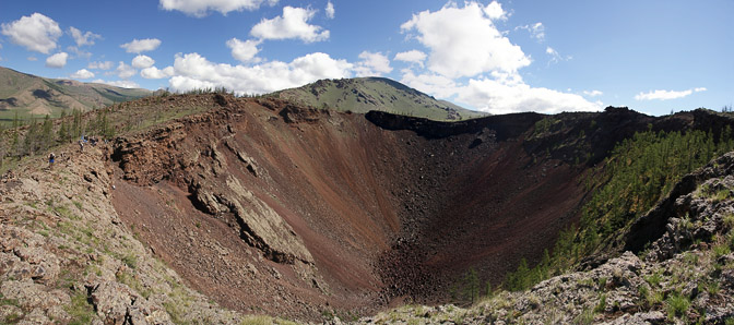 Pharynx of the volcano Khorgo, next to Terkhiin Tsagaan Nuur, Central Mongolia 2010