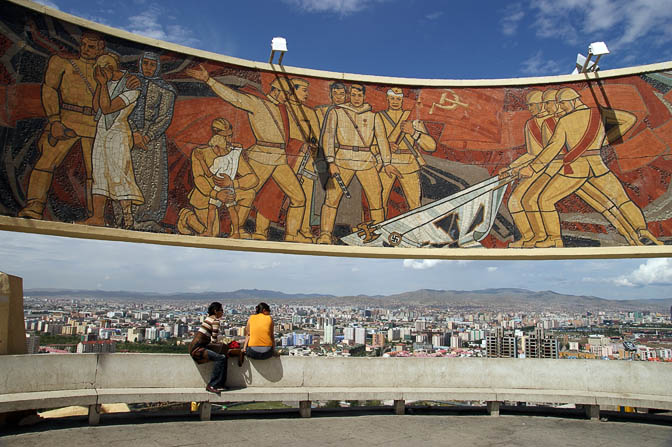 Ulaanbaatar view from the Zaisan memorial in honor of the Soviet soldiers killed in World War II, 2010