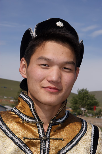 An orchestra player in the festival opening ceremony, Tsetserleg 2010