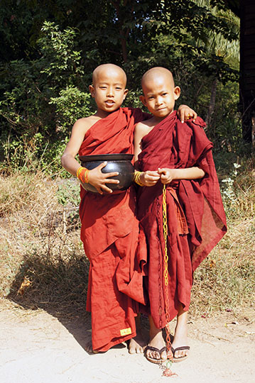 Novices near the monastery at Salay, Bagan 2015