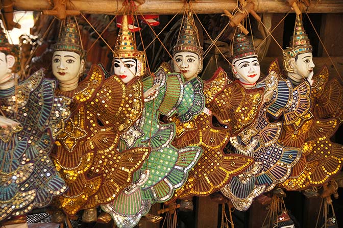 Traditional Myanmar marionette puppetry, Bagan 2015