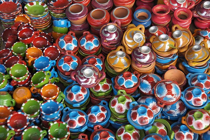 Colorful pottery, Bagan 2015