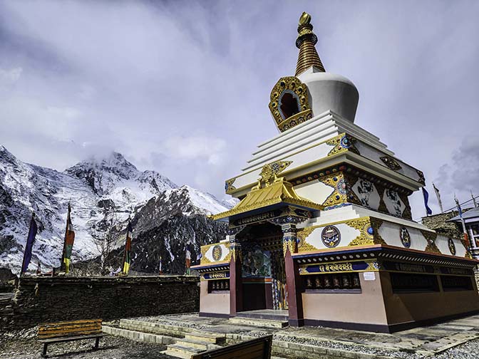 A Buddhist temple in Manang, 2023