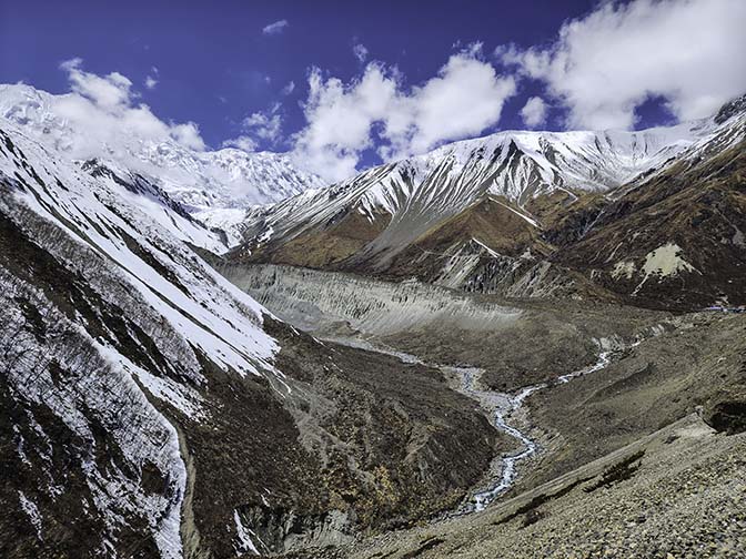 The landslide hazardous area on the way to Tilicho Base Camp, 2023
