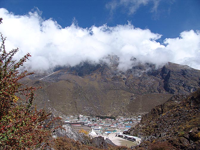 A landscape of Khumjung in the valley, 2004