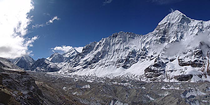 The view of Chang Himal with the Kangchenjunga Glacier at the bottom, 2006