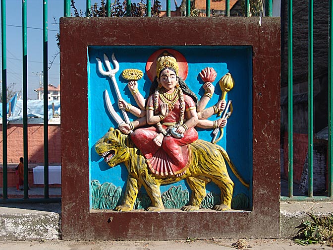 An Hindu icon in Naxal road, 2004