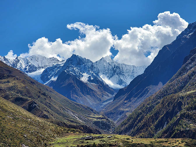 Looking east from Mu Gompa at the end of Tsum Valley, 2022