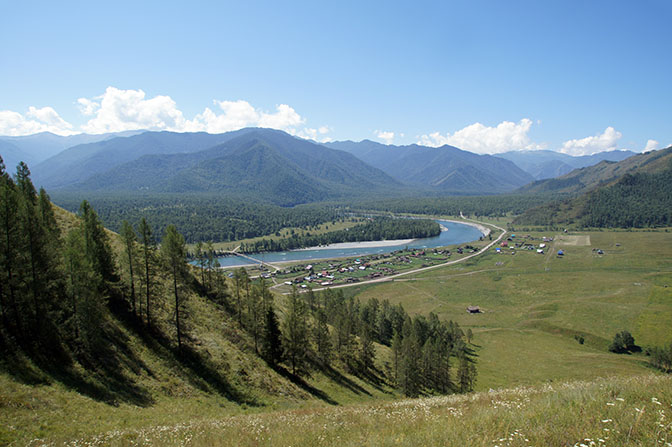 Tyungur village from mount Verbluzhonok, 2014