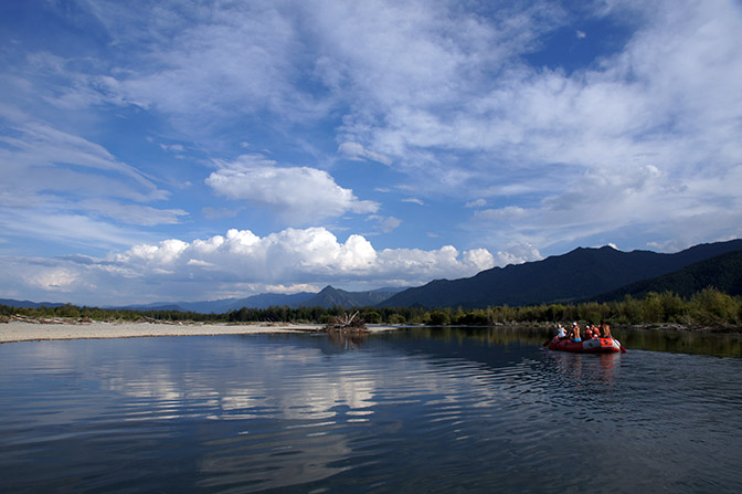 Rafting in the Katun river, 2014