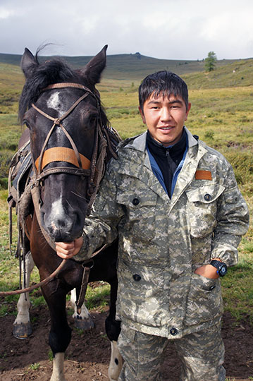 Allan the horse groom and his horse, 2014