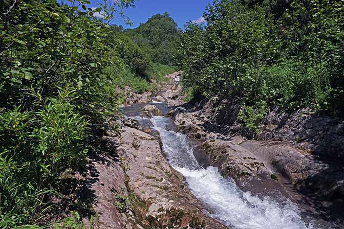 Dzendzur cascading waterfall, Nalychevo Valley 2016