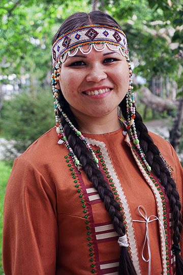 An Even young woman in traditional costume, Petropavlovsk Kamchatsky 2016