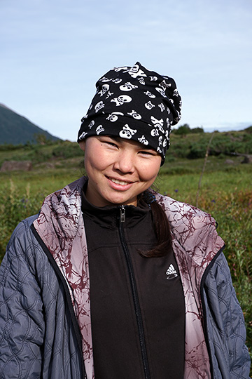 Even Larisa in the raindeer herders summer camp, Esso Region 2016