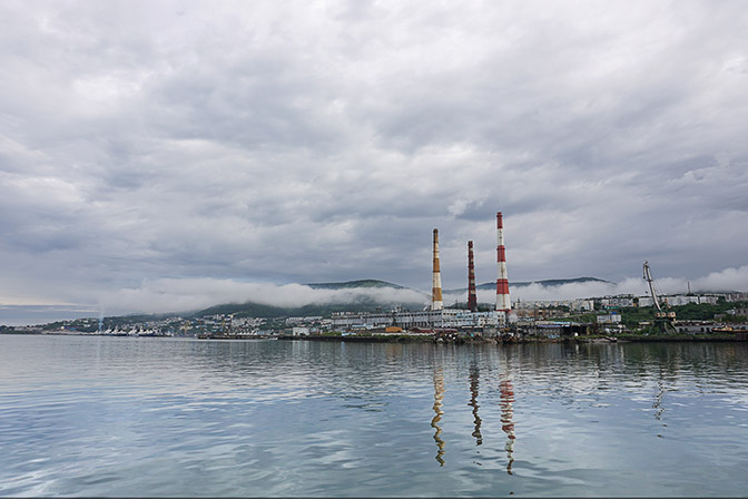 The industrial area of Petropavlovsk Kamchatsky from Avacha Bay, 2016