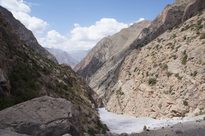 The descent into the Bolshoe canyon, 2013