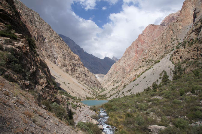 Turquoise lake in Bolshoe canyon, 2013