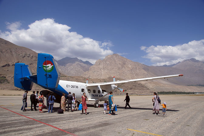 The tiny airplane at the airport in Khorog, 2013