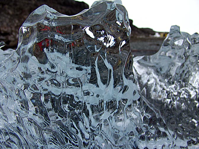 Crystal clear ice, at Eco-Nelson Station in Nelson Island, one of the South Shetland Islands, Antarctica Peninsula 2004