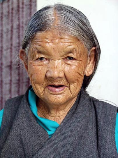 A Tibetan woman in McLeod Ganj, Dharamsala, India 2004