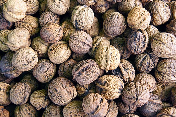 Walnuts in Myitkyina market, Myanmar 2016