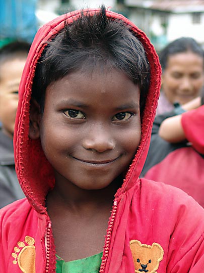 A smiling Nepali boy in Jiri, along the Khumbu Trail to the Everest, Nepal 2004