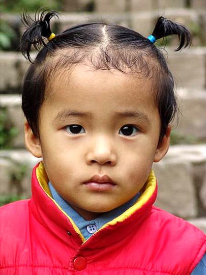 A Tibetan girl in McLeod Ganj, Dharamsala, India 2004