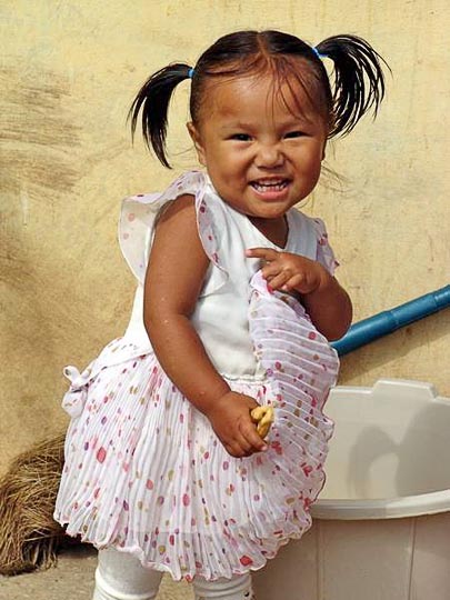 A Tibetan girl in McLeod Ganj, Dharamsala, India 2004