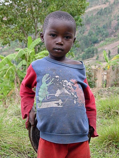 An African boy in Rwanda 2000