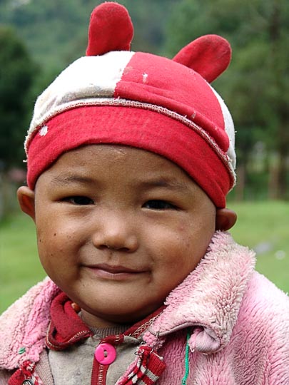 A Nepali boy in Jiri, along the Khumbu Trail to the Everest, Nepal 2004