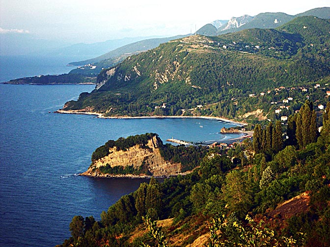 The southern seashore of the Black Sea at twilight time, Turkey 2003