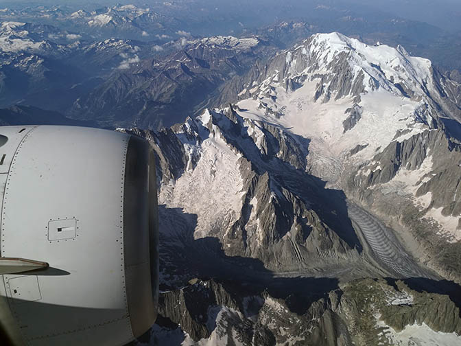 Mont Blanc Summit, aerial view, France 2018