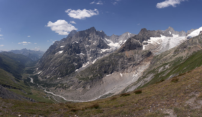 The Mont Blanc Massif from The Grand Col Ferret, the border between Switzerland-Italy 2018