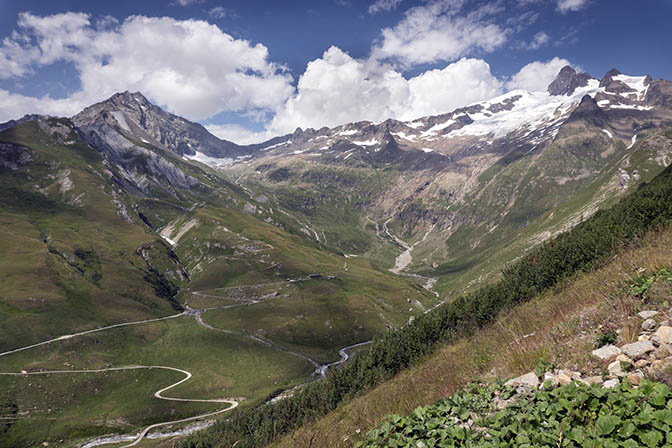 Landscape above La Ville des Glaciers, Les Chapieux, Bourg Saint Maurice, France 2018