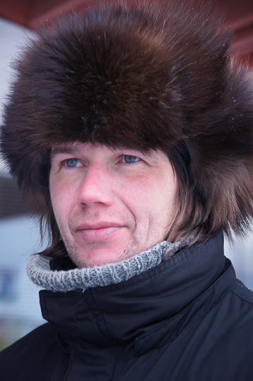 Mark, our snowmobile safari guide, Finland 2012