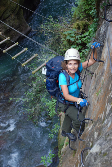 I climb Via Ferrata in Lantosque Canyon, France 2011 (photographed by Kobi Ben Hamo)