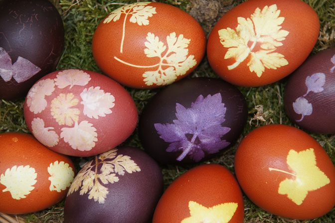 Easter eggs on Saturday market, Freiburg 2013