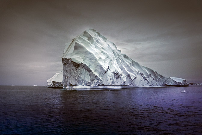 Iceberg in a gloomy night, 2017