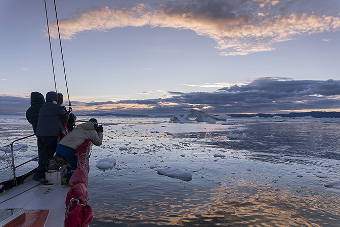 The photos were taken from the deck of The Peter I yacht, 2017