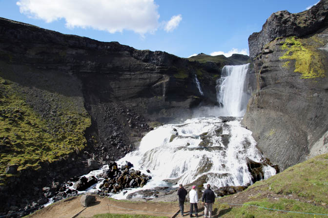 Ofaerufoss waterfall in Eldgja volcanic chasm, 2012