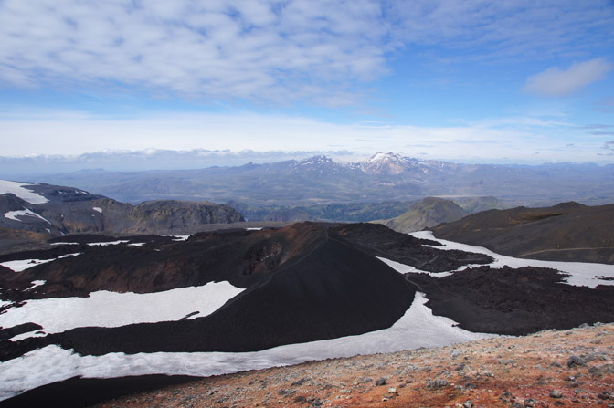 Landscape in the ridge between Myrdalsjokull and Eyjafjallajokull glaciers, 2012