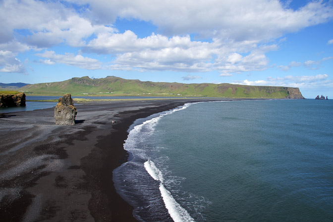 Black sand at Dyrholaey bay, 2012