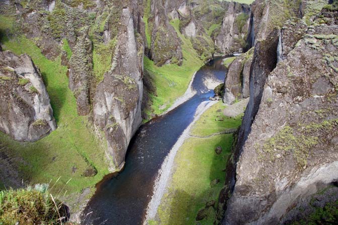 River Fjadra flows inside Fjadrargljufur gorge, 2012