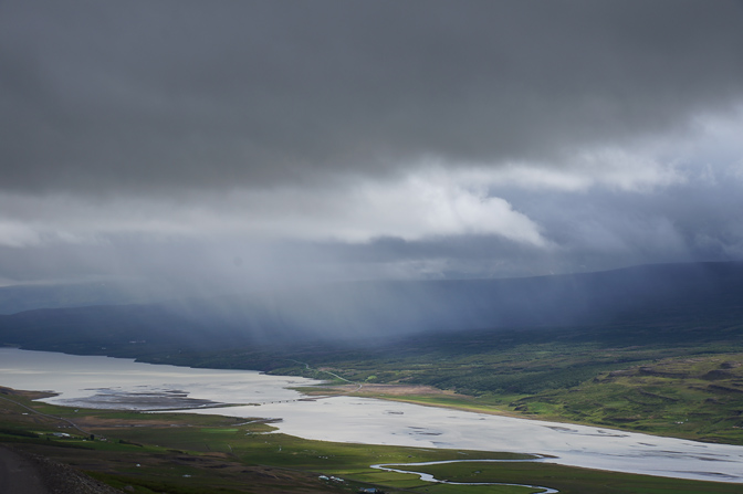 Down pour in Fljotsdalur valley and lake Lagarfljot, 2012