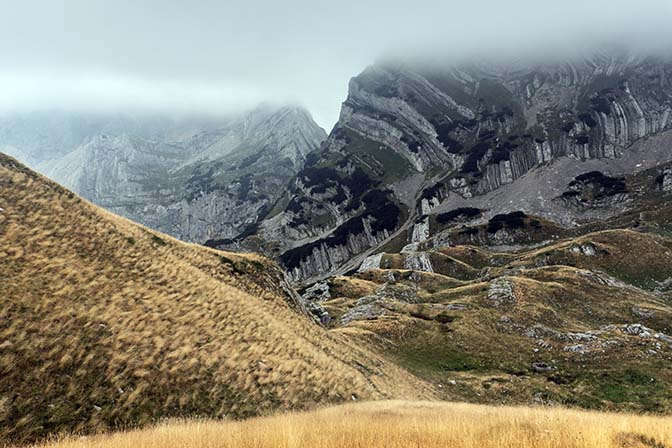 Geological phenomena at the Durmitor Peaks, Dinar Alps 2019