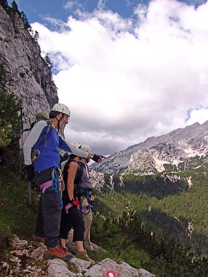 Haggai on the straight up cliffs of the Triglav, 2007